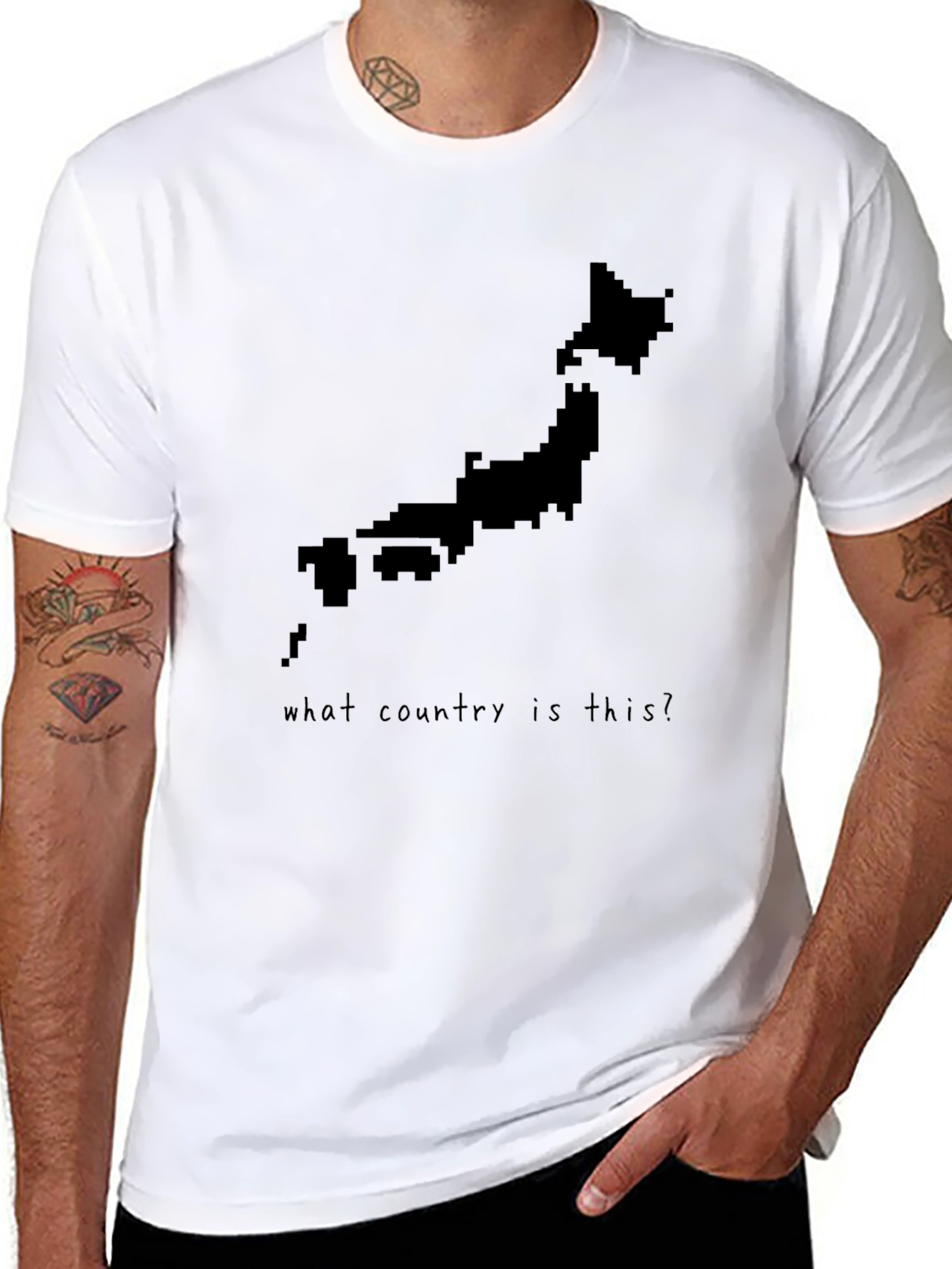 Japan Map Pixel Art T-Shirt -  Country Lover Tee