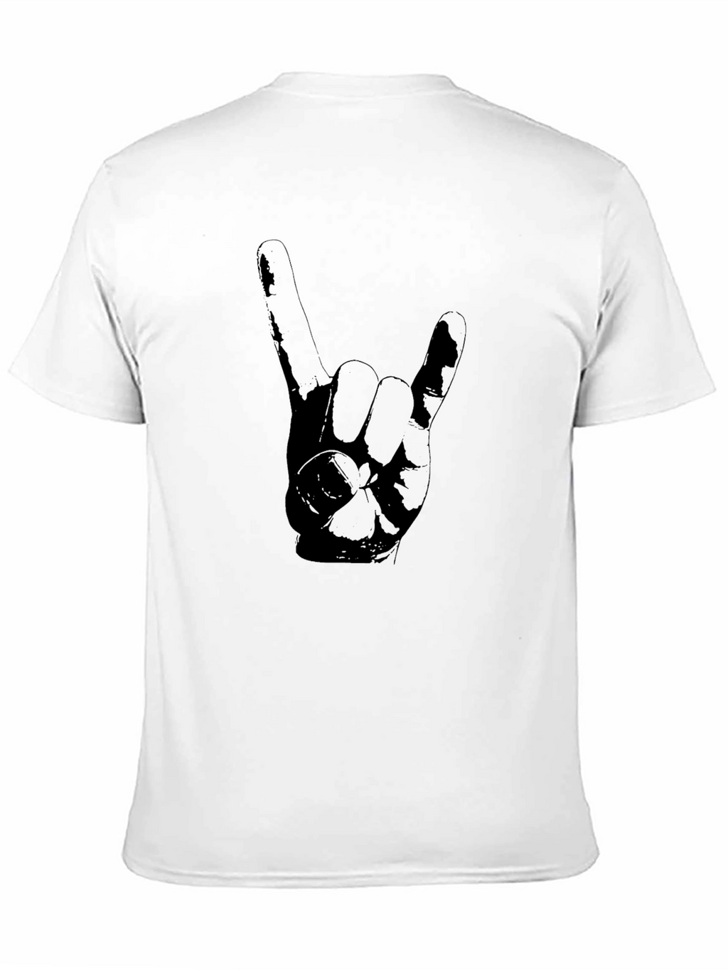 Rock On Hand Gesture Graphic Tee