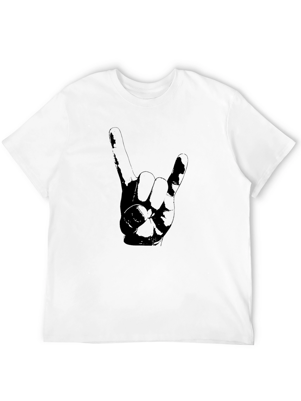 Rock On Hand Gesture Graphic Tee