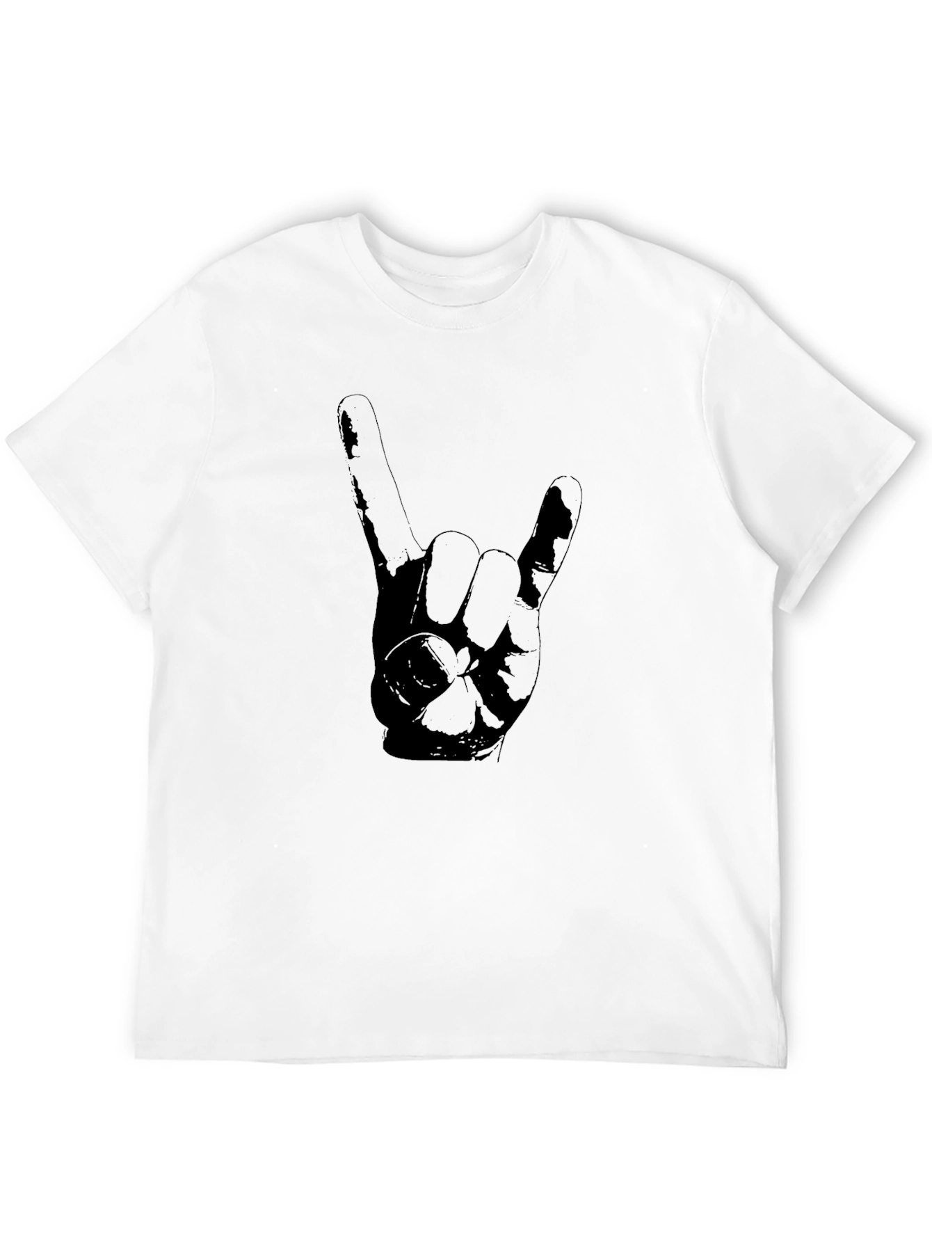 Rock On Hand Gesture Graphic Tee