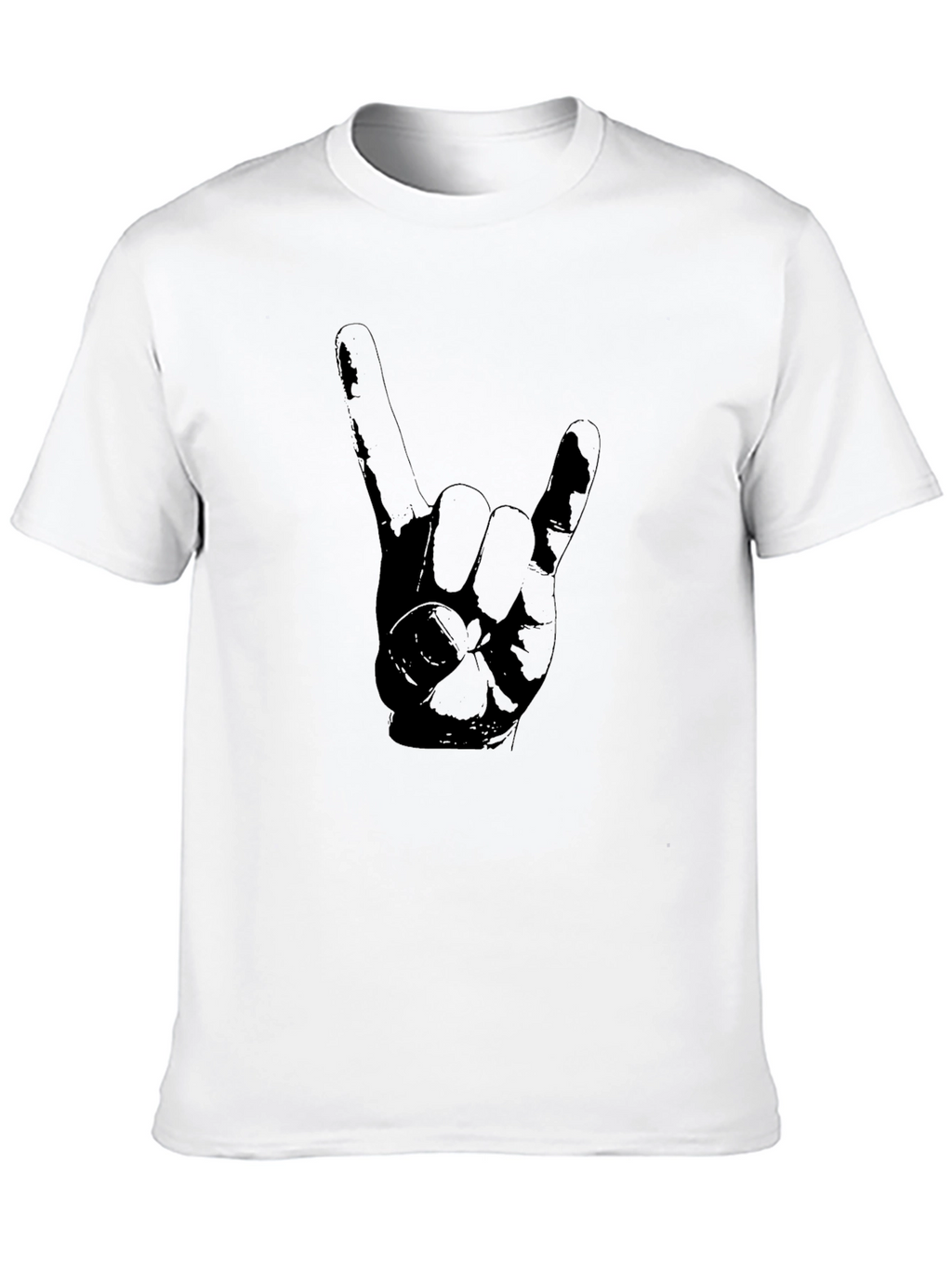 Rock On Hand Gesture Graphic Tee