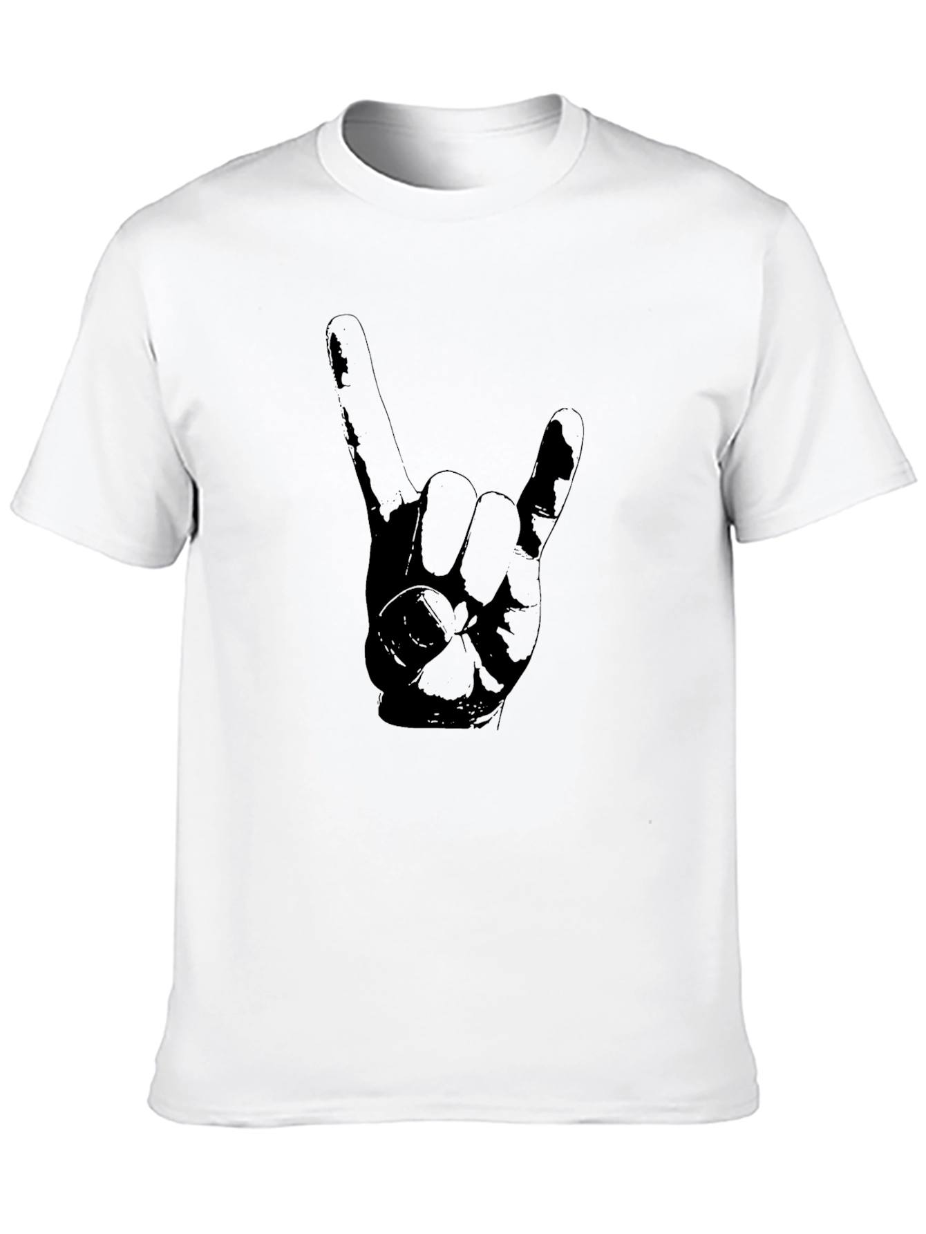 Rock On Hand Gesture Graphic Tee