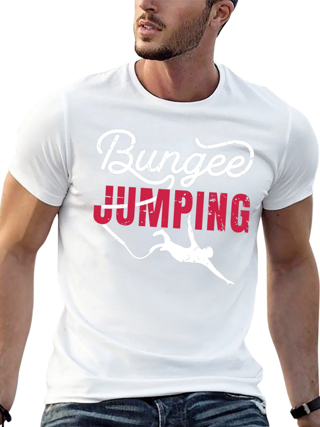 Bungee Jumping Graphic T-Shirt - Adventure Seeker Tee