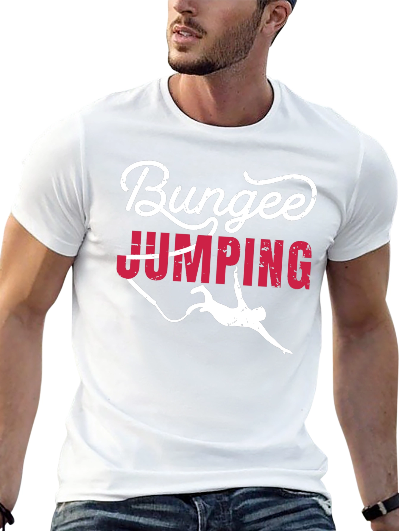 Bungee Jumping Graphic T-Shirt - Adventure Seeker Tee