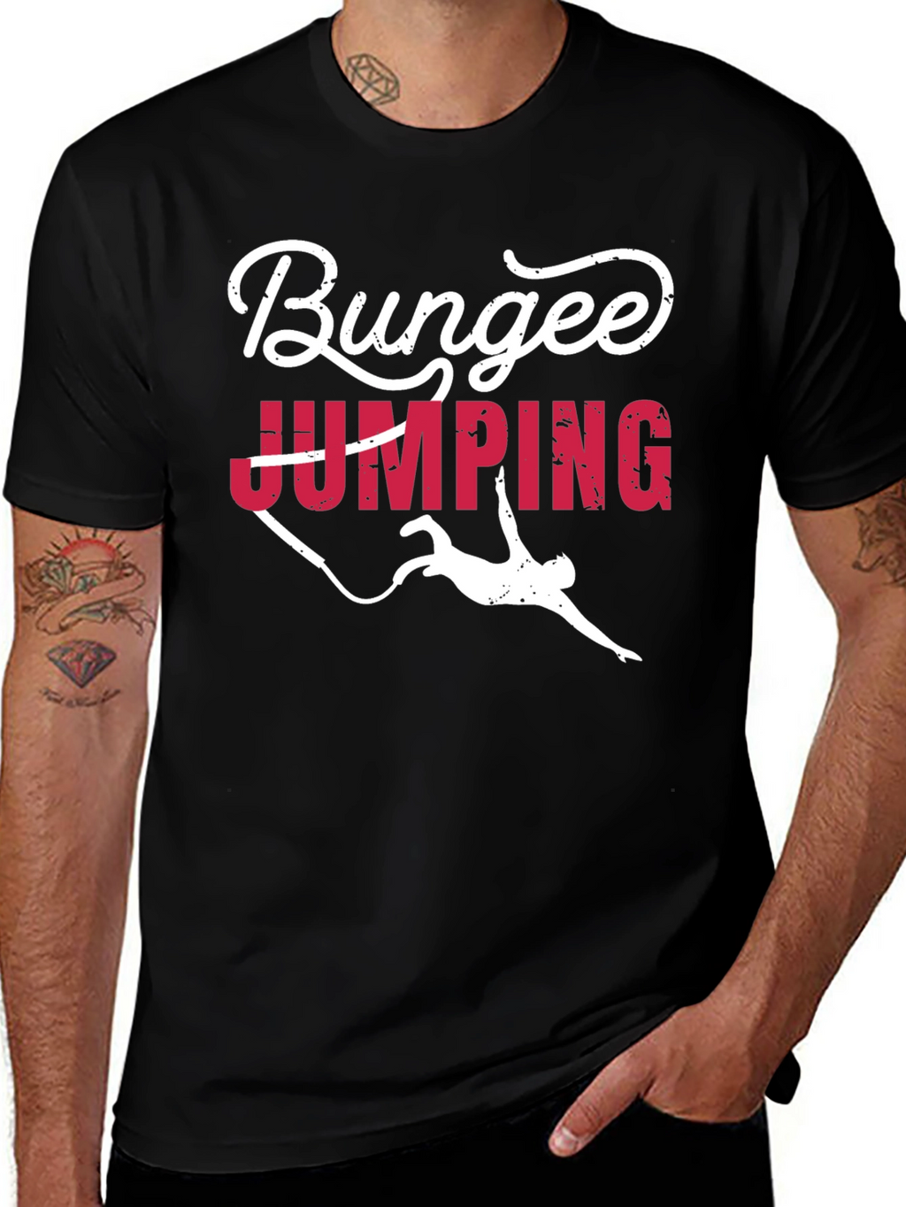 Bungee Jumping Graphic T-Shirt - Adventure Seeker Tee