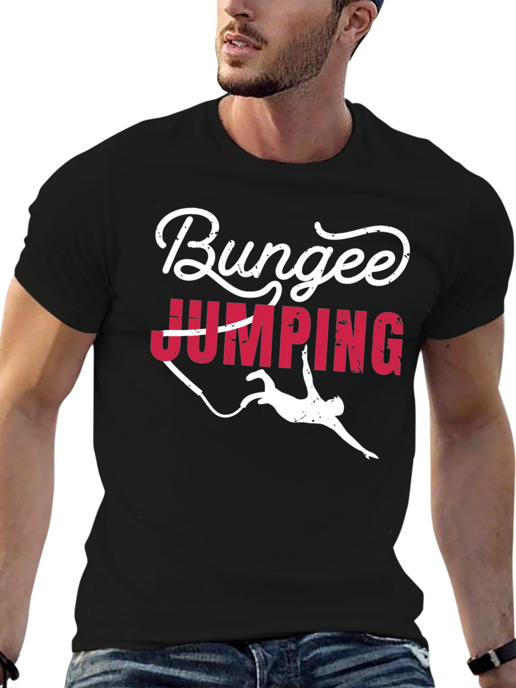Bungee Jumping Graphic T-Shirt - Adventure Seeker Tee