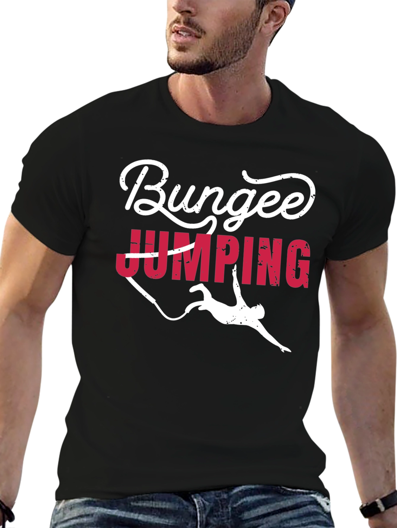 Bungee Jumping Graphic T-Shirt - Adventure Seeker Tee