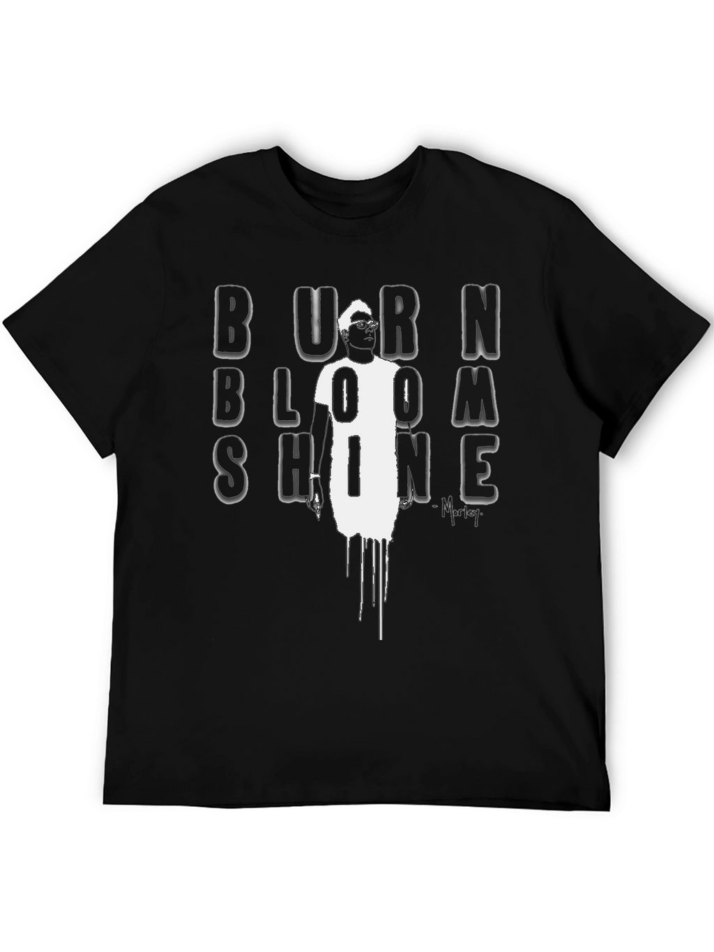 Burn Bloom Shine Black Graphic Tee