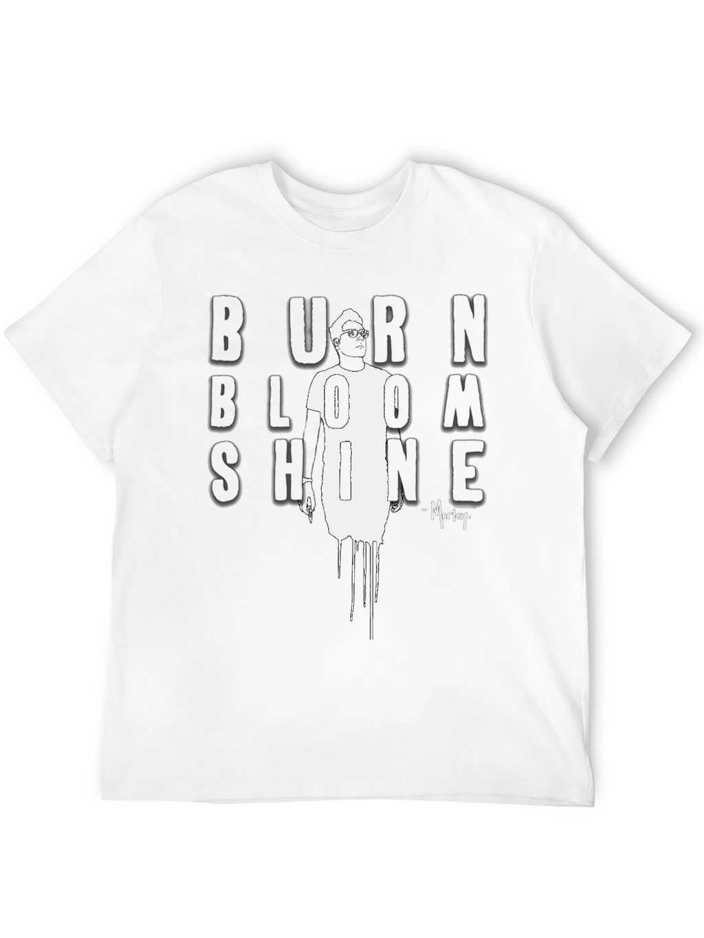Burn Bloom Shine Black Graphic Tee
