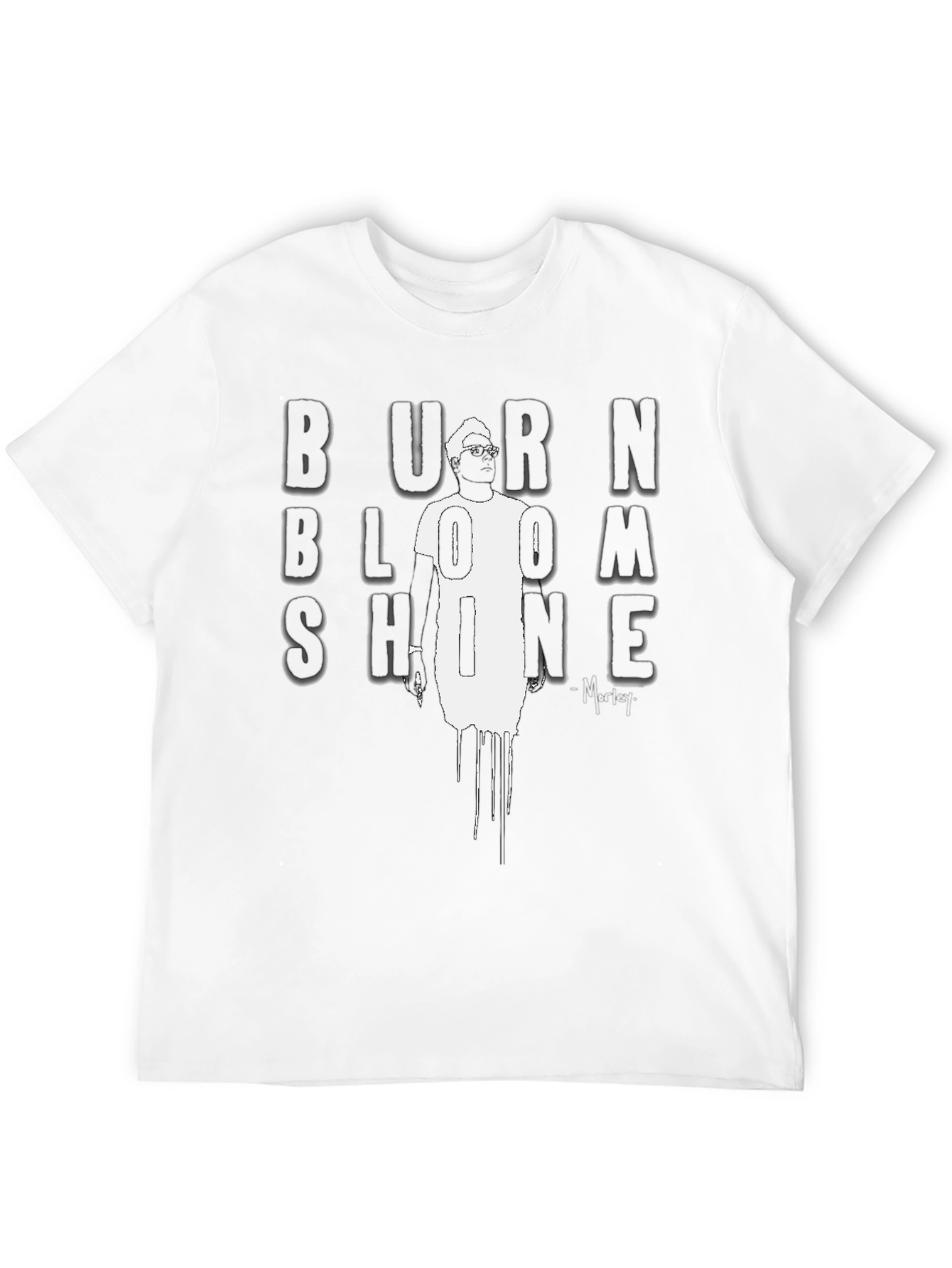 Burn Bloom Shine Black Graphic Tee