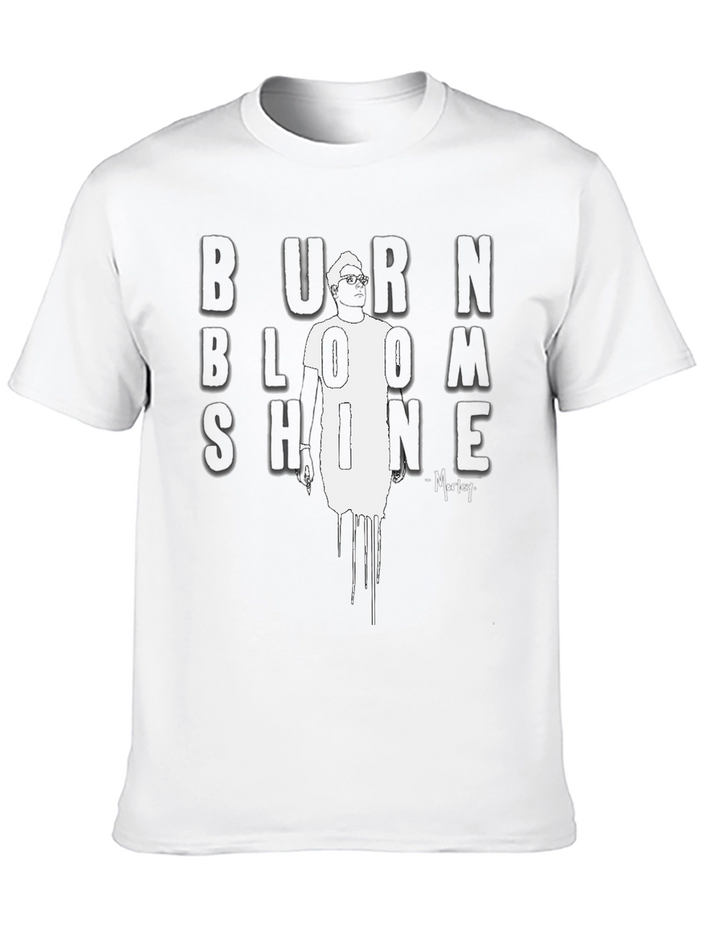 Burn Bloom Shine Black Graphic Tee