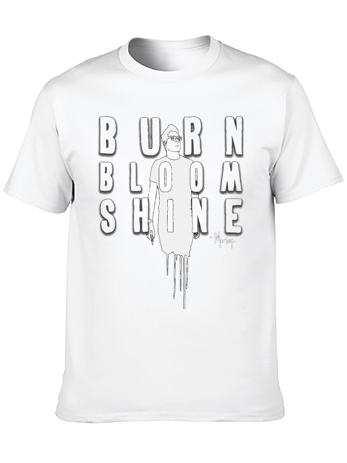 Burn Bloom Shine Black Graphic Tee