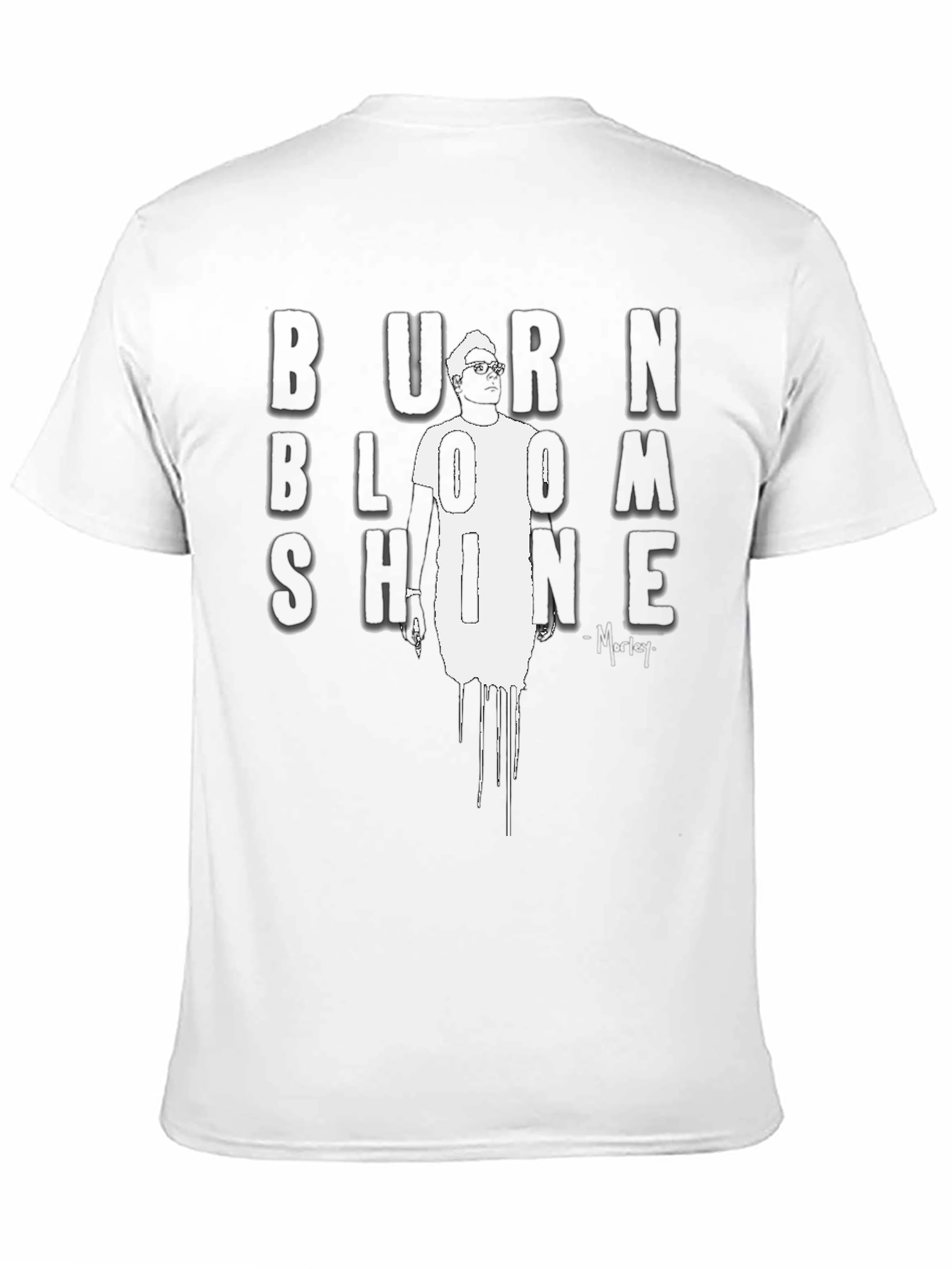 Burn Bloom Shine Black Graphic Tee