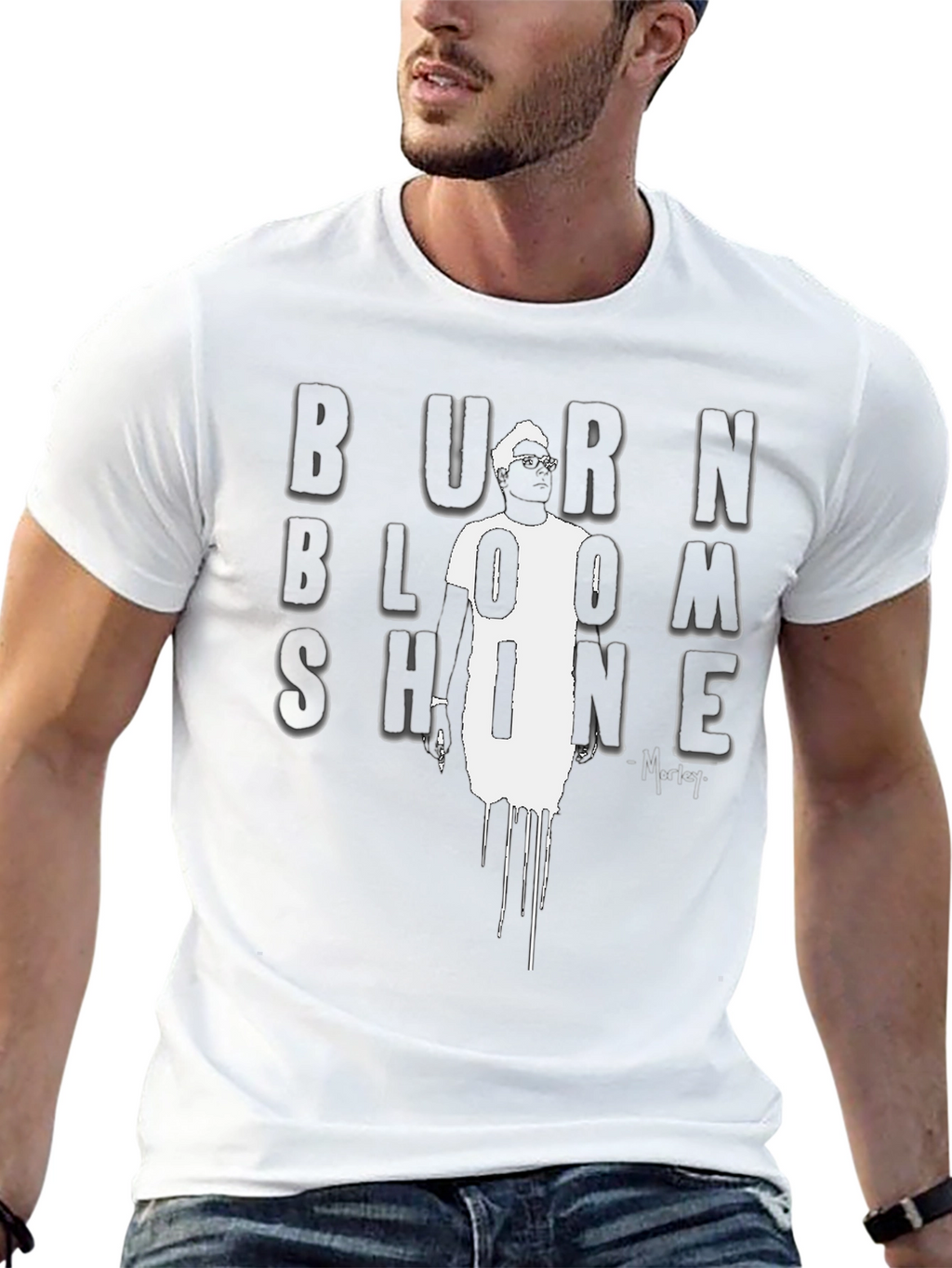Burn Bloom Shine Black Graphic Tee