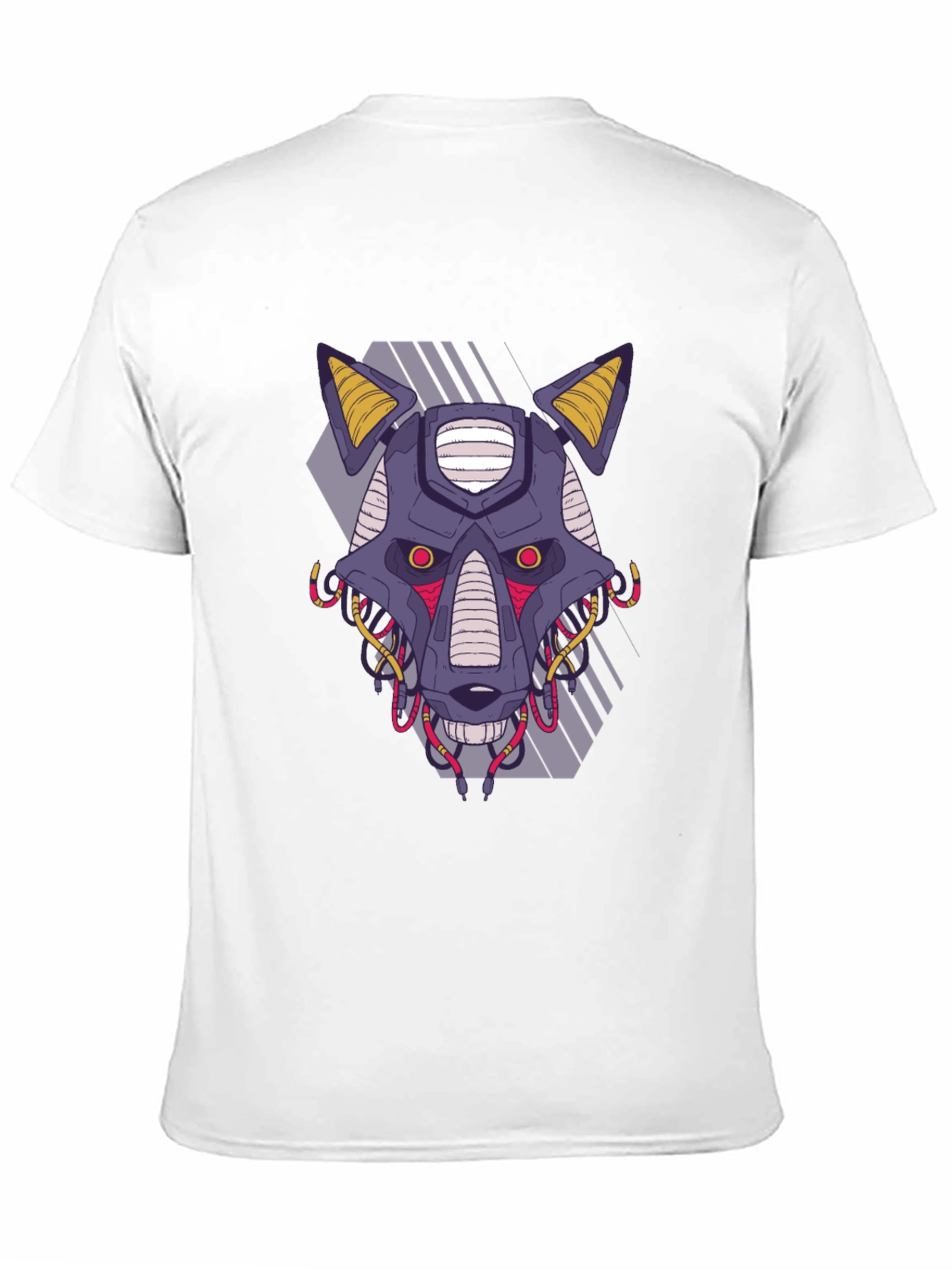 Cyberpunk Robot Dog Graphic Tee - Black