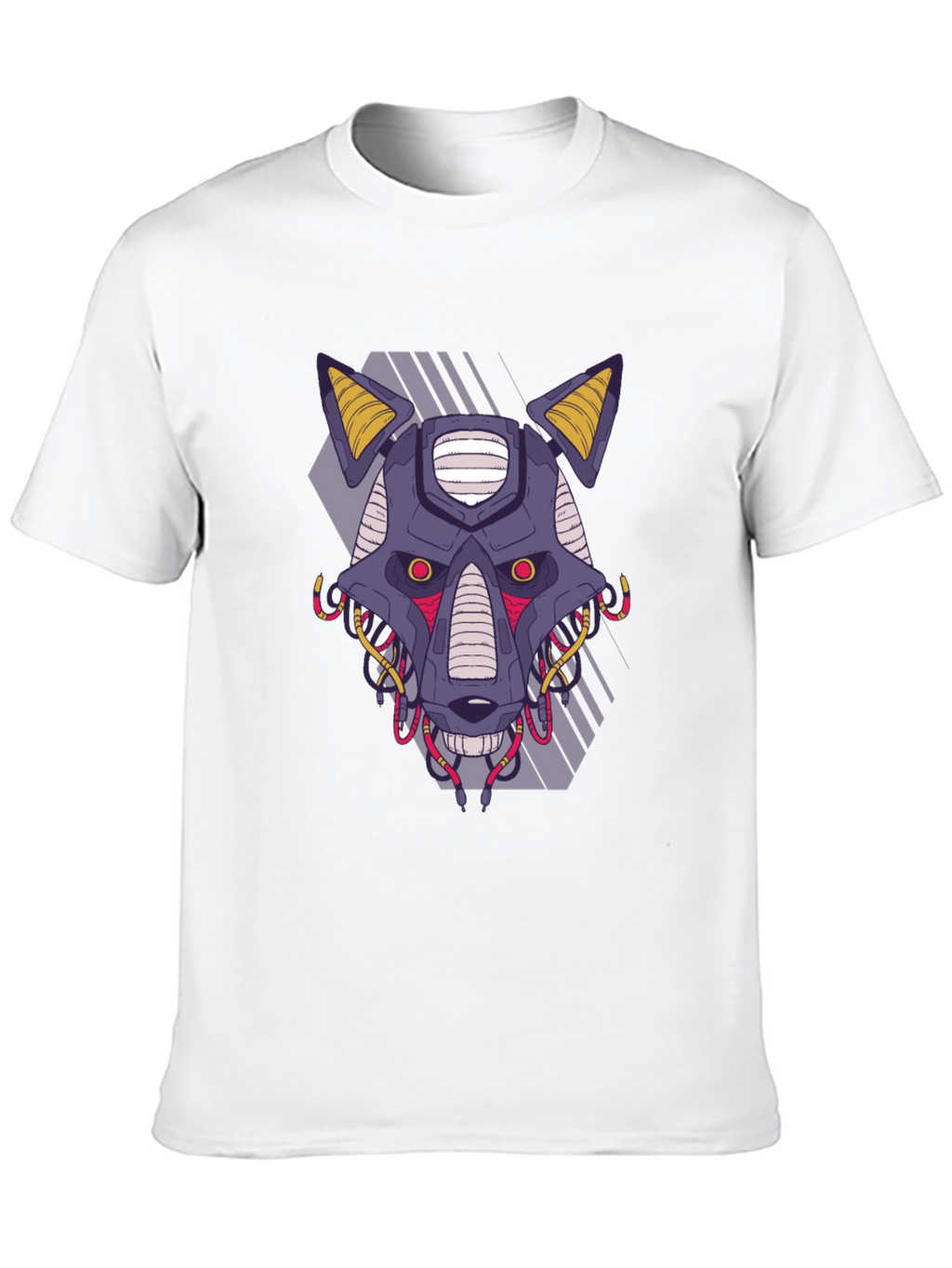 Cyberpunk Robot Dog Graphic Tee - Black
