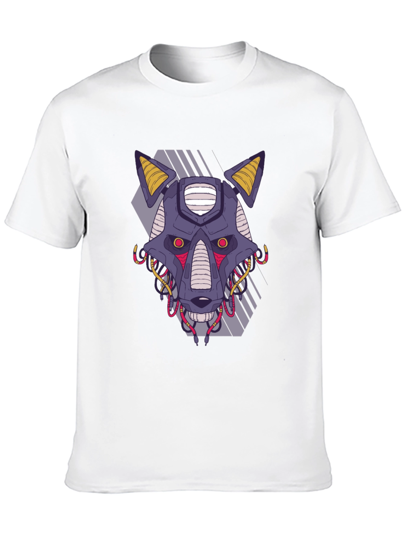 Cyberpunk Robot Dog Graphic Tee - Black