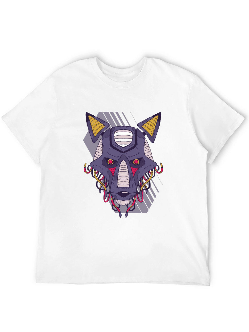 Cyberpunk Robot Dog Graphic Tee - Black