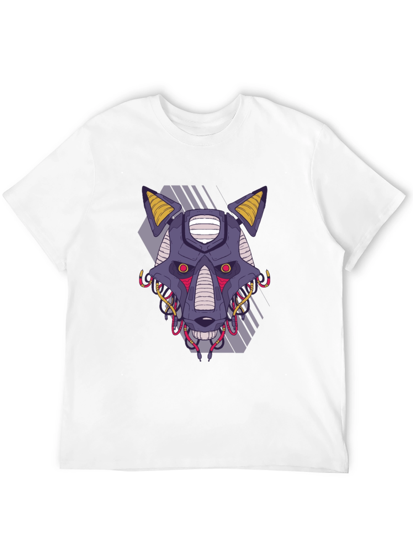 Cyberpunk Robot Dog Graphic Tee - Black