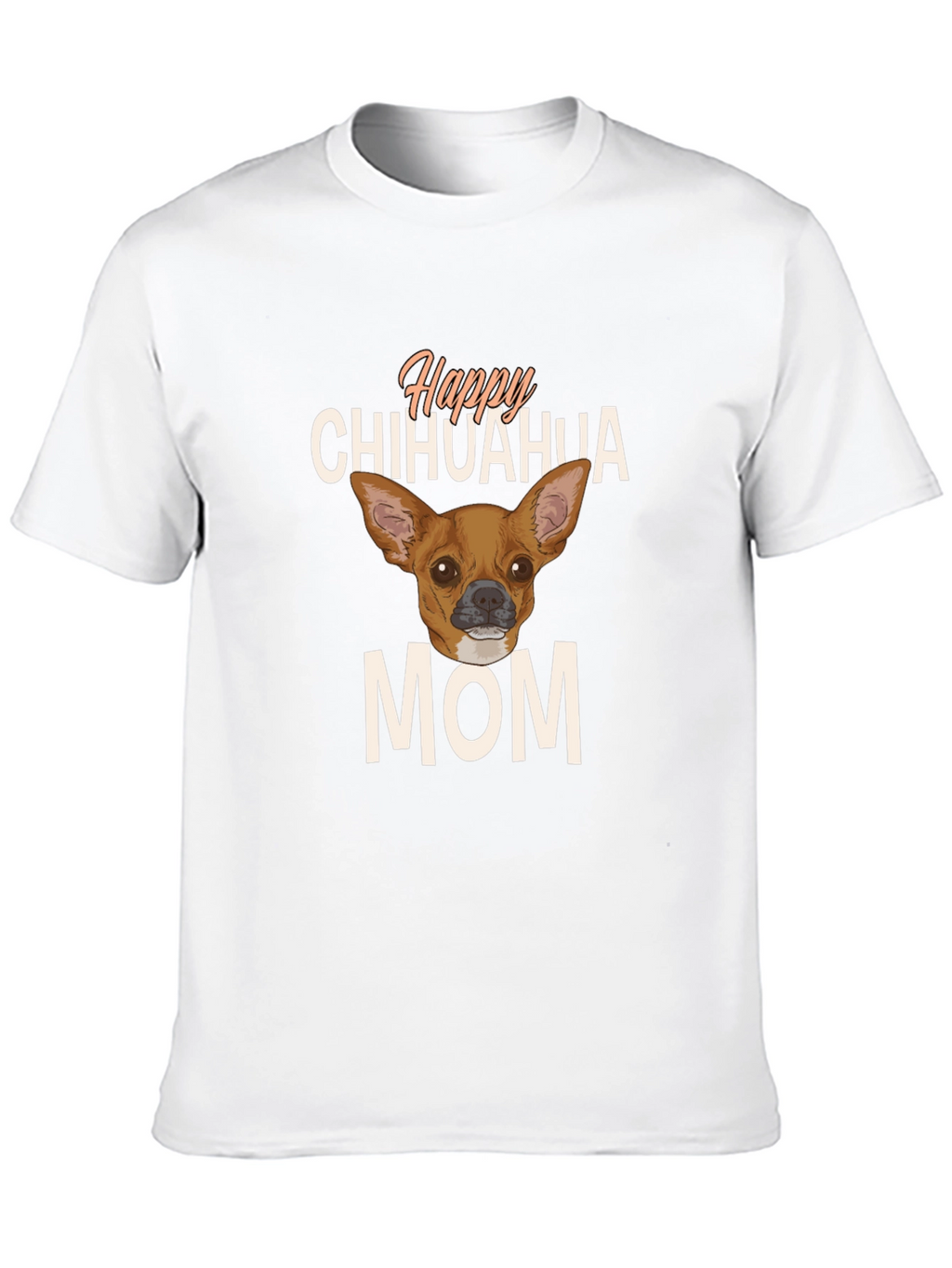 Happy Chihuahua Mom Black T-Shirt