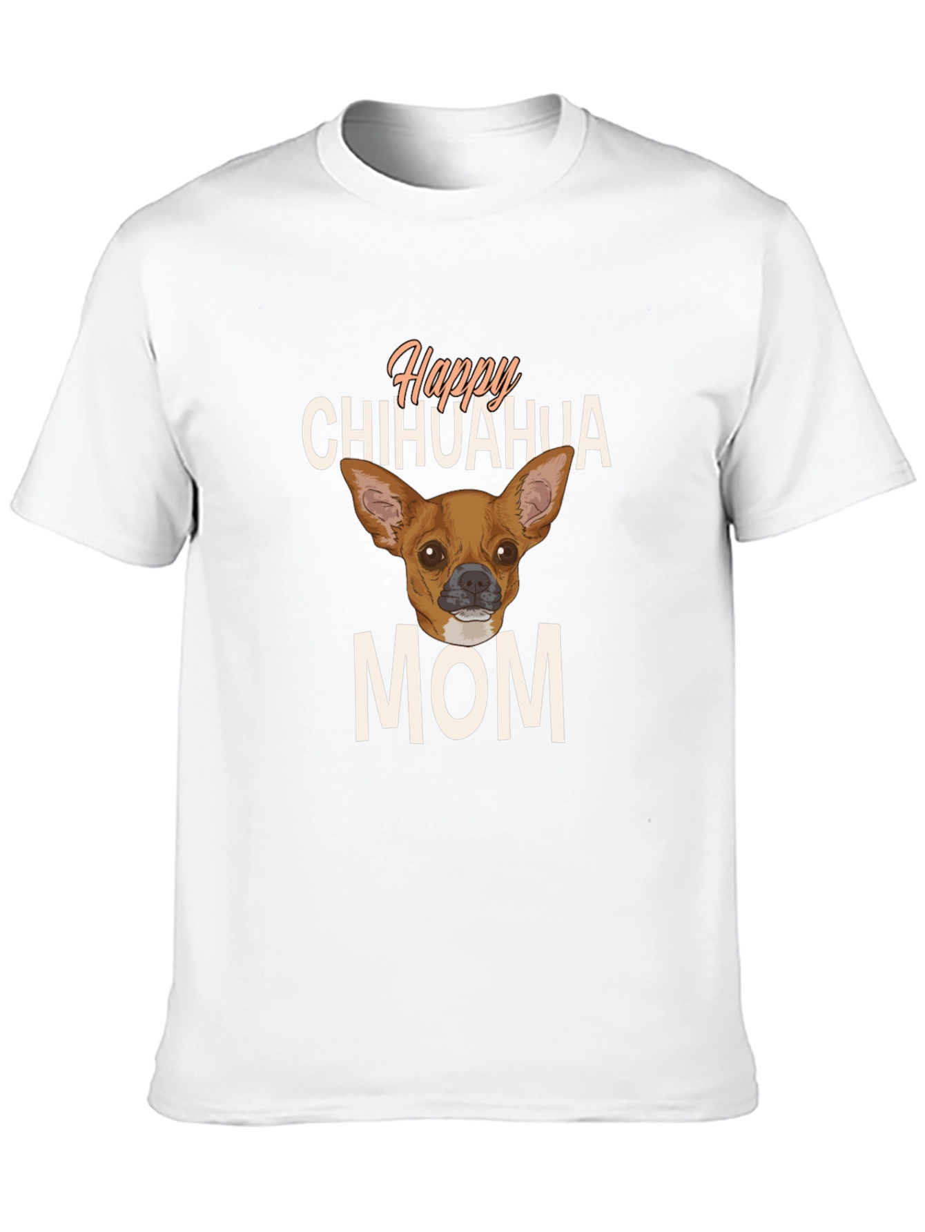 Happy Chihuahua Mom Black T-Shirt