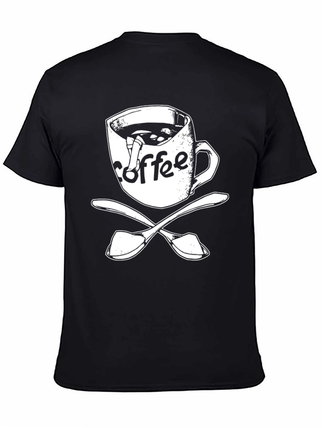 Coffee Pirate T-Shirt - Skull Spoon Design