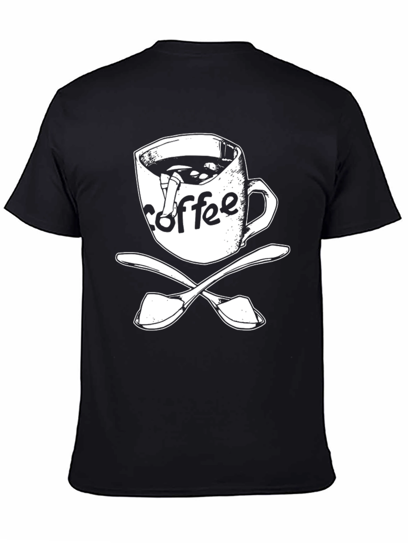 Coffee Pirate T-Shirt - Skull Spoon Design
