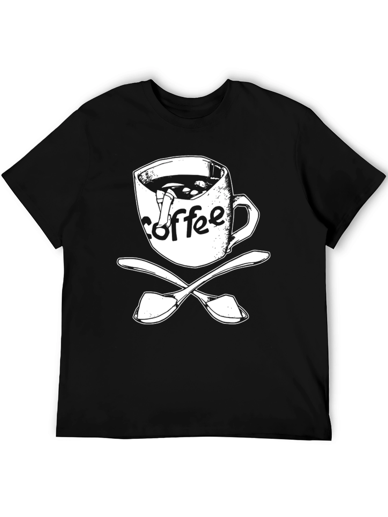 Coffee Pirate T-Shirt - Skull Spoon Design