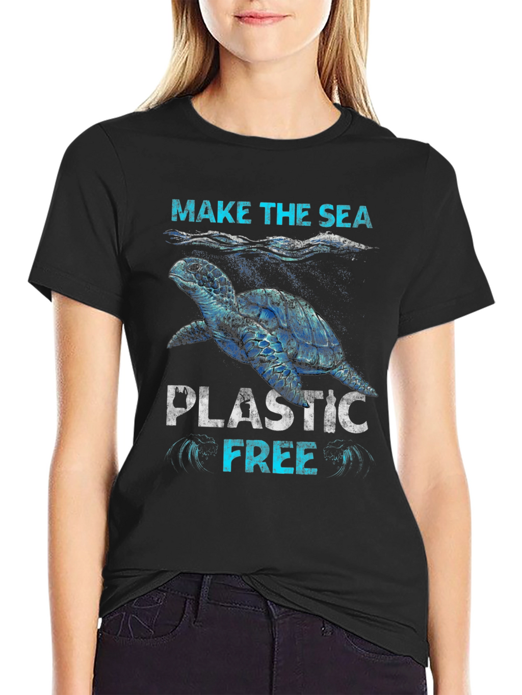 Make The Sea Plastic Free Graphic T-Shirt
