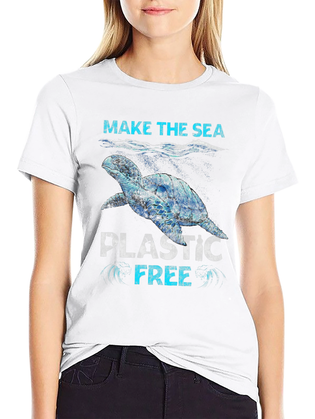 Make The Sea Plastic Free Graphic T-Shirt