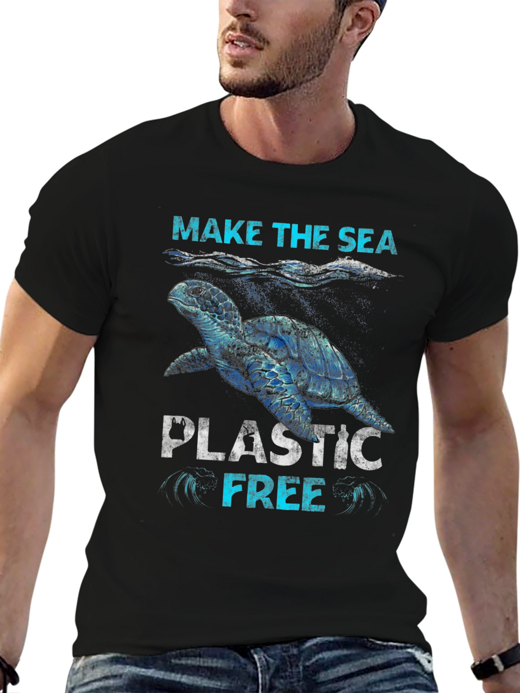 Make The Sea Plastic Free Graphic T-Shirt