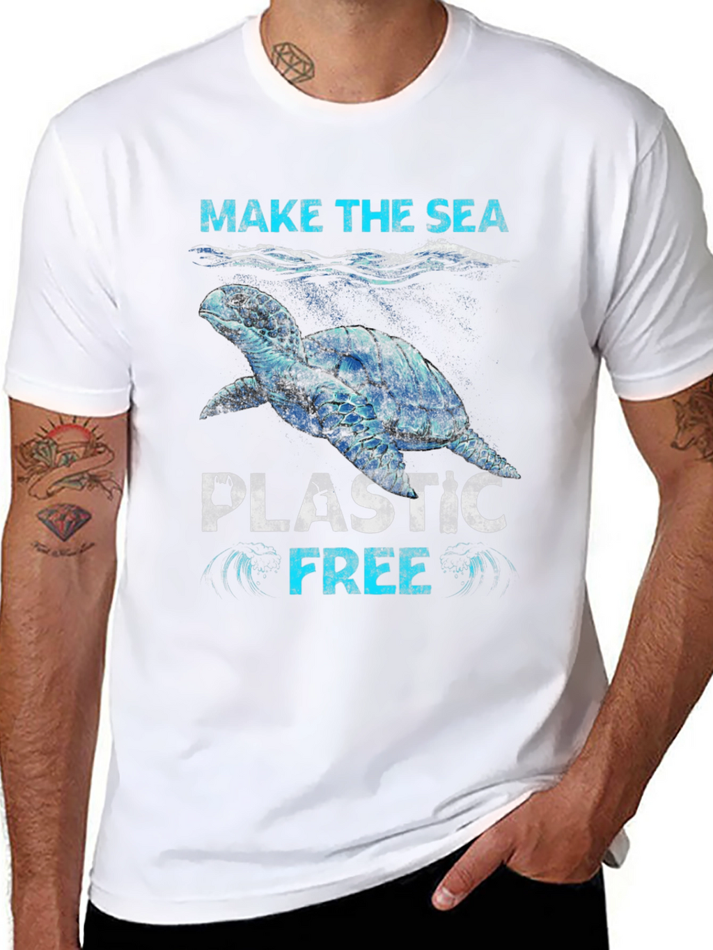 Make The Sea Plastic Free Graphic T-Shirt