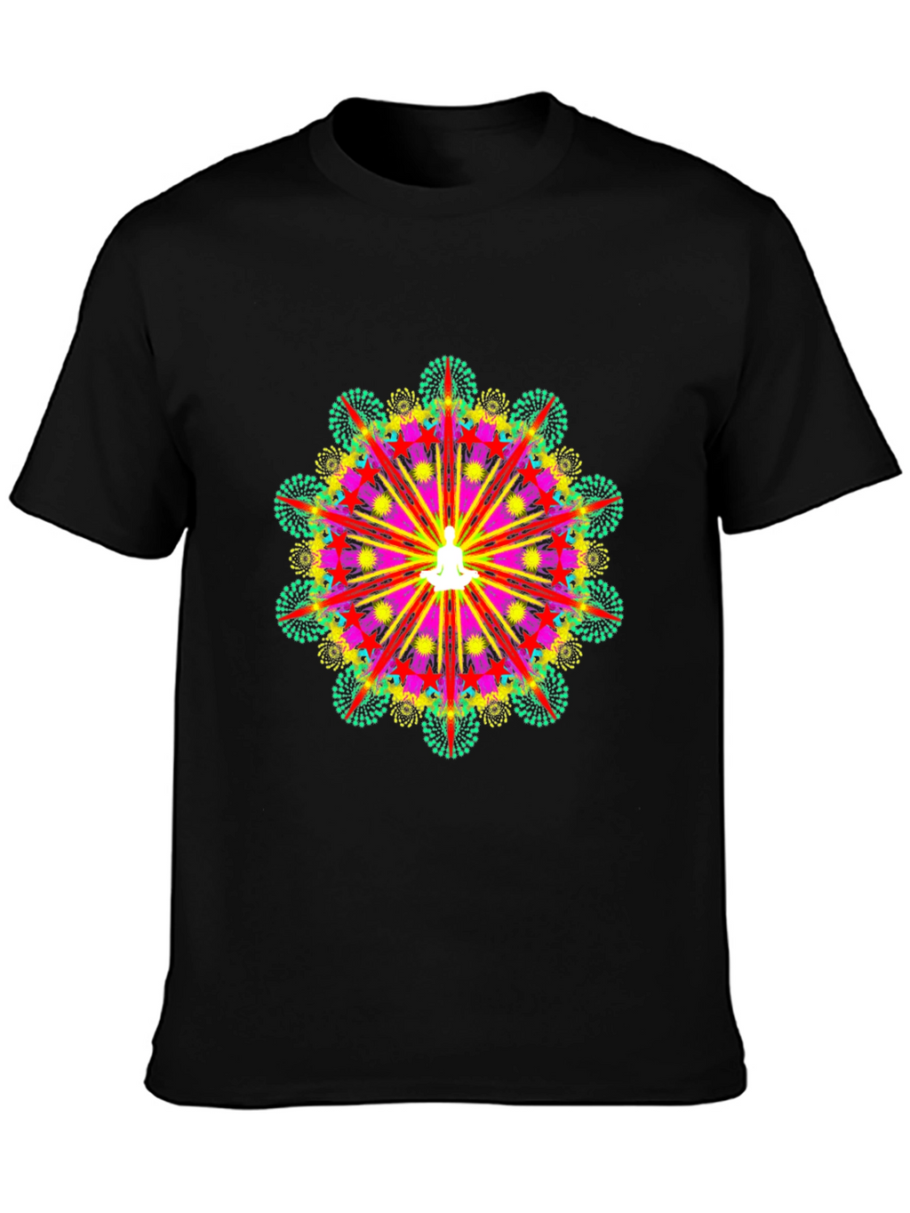 Mandala Design Black T-Shirt