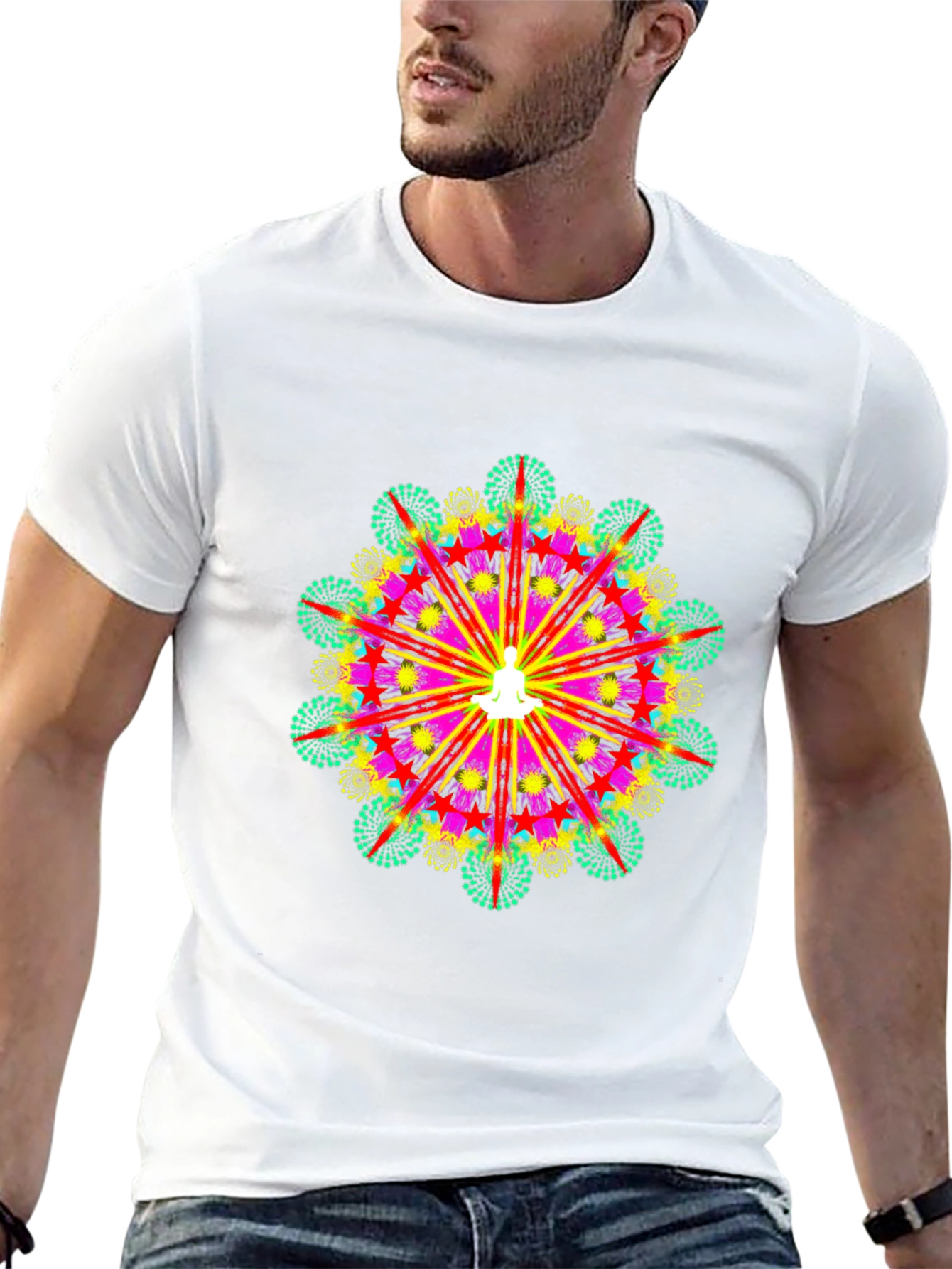 Mandala Design Black T-Shirt