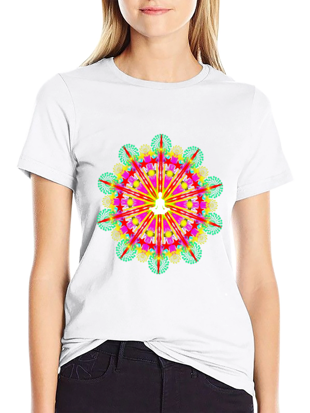 Mandala Design Black T-Shirt