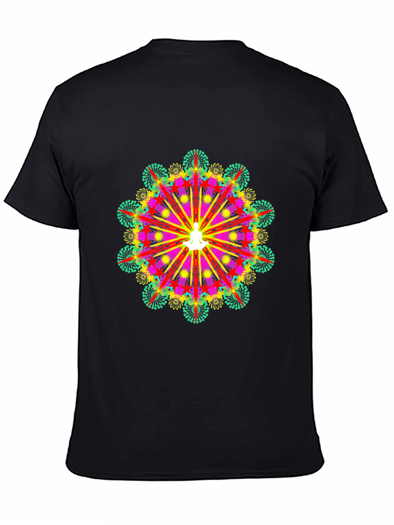 Mandala Design Black T-Shirt