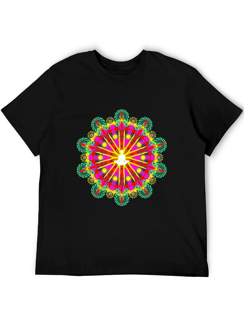 Mandala Design Black T-Shirt
