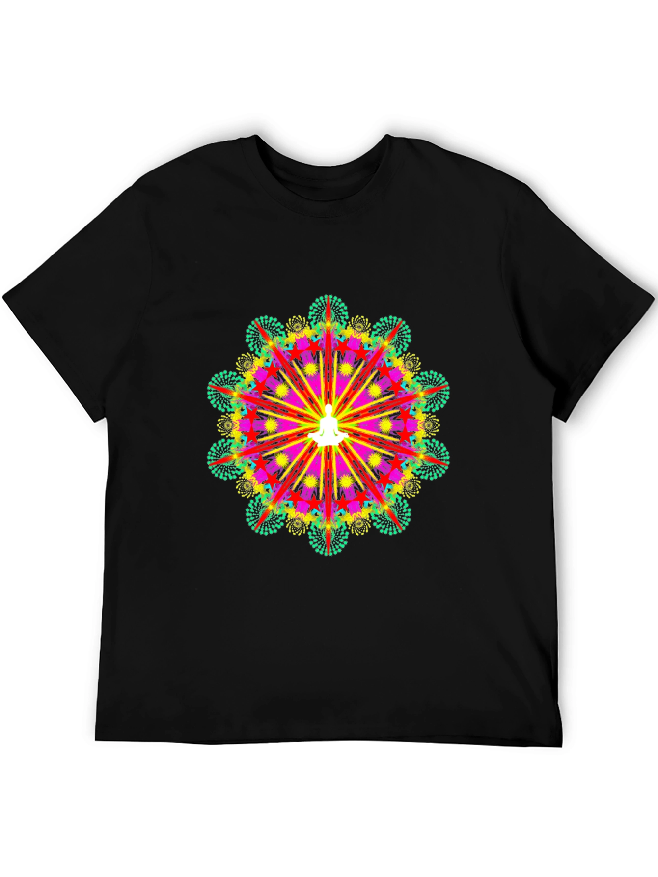 Mandala Design Black T-Shirt