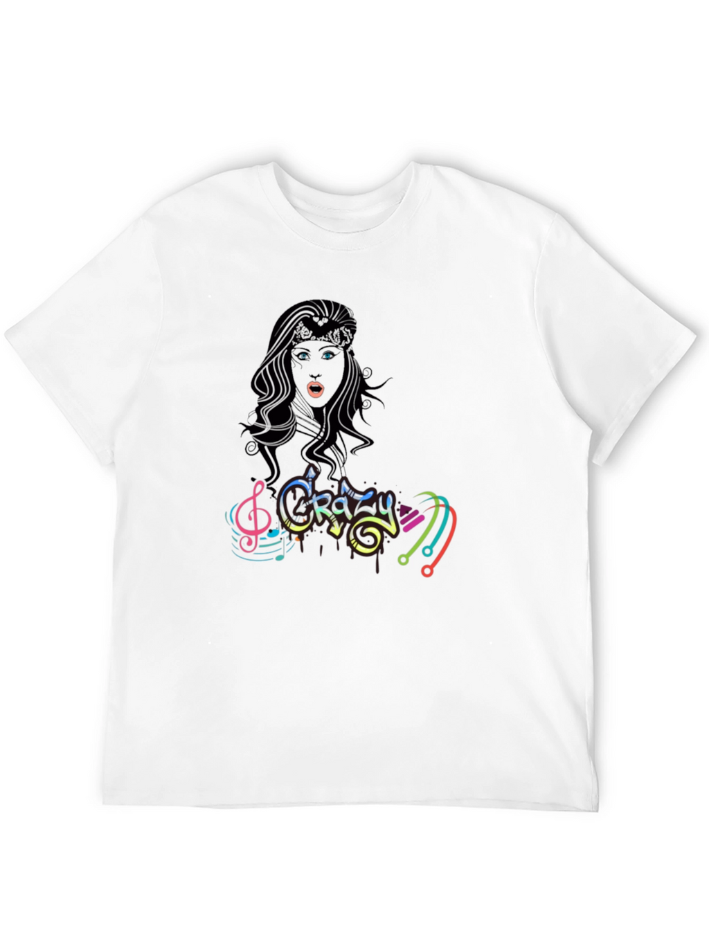 Crazy Music Black T-Shirt for Men