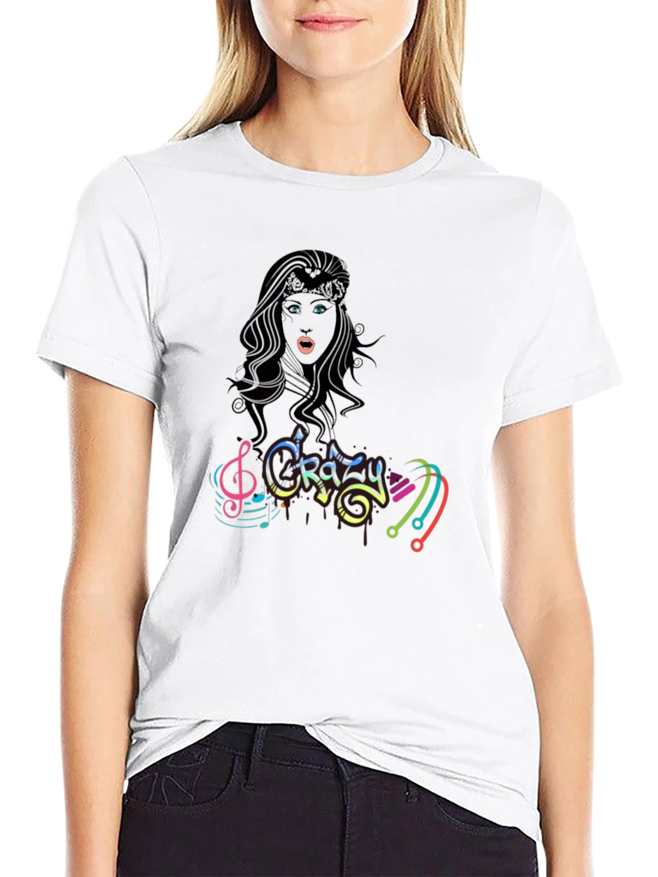 Crazy Music Black T-Shirt for Men