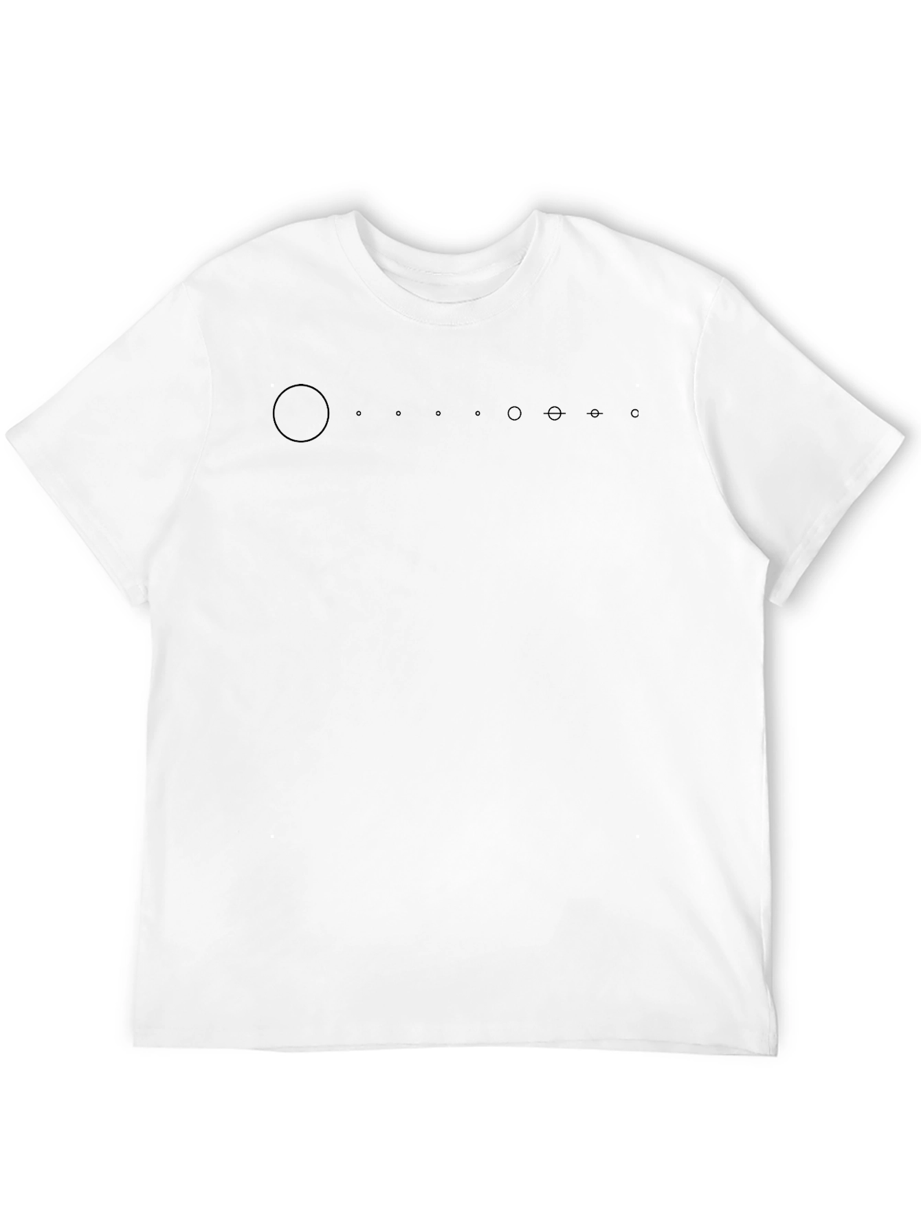 Minimalist Planets T-Shirt - Black Cotton Tee