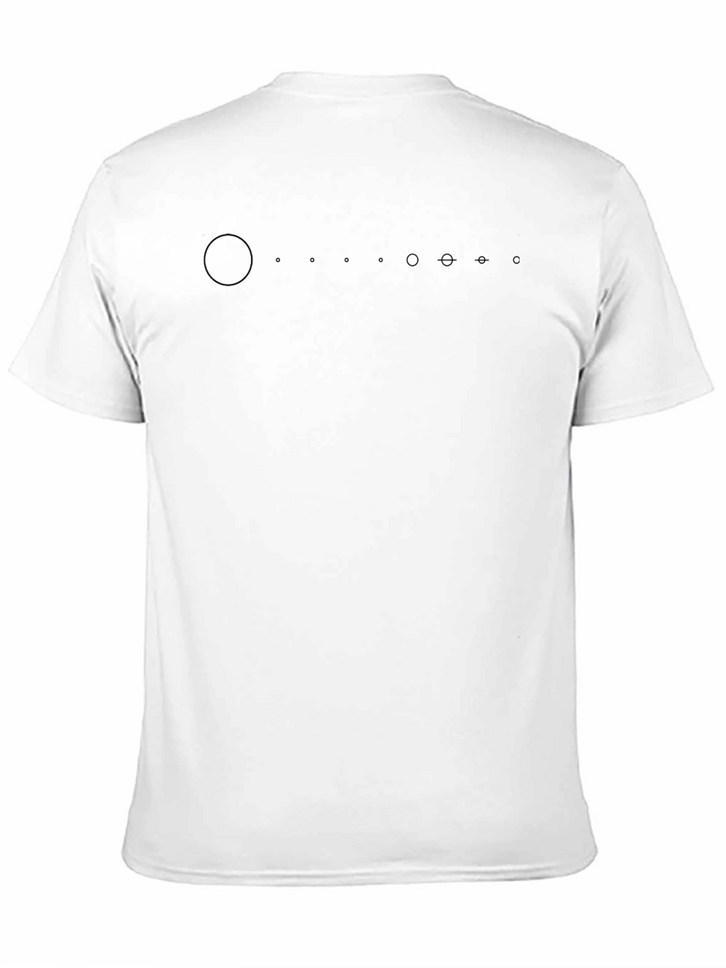 Minimalist Planets T-Shirt - Black Cotton Tee