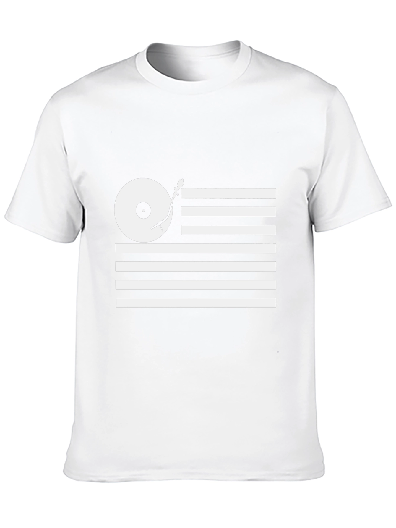 DJ Turntable USA Flag Graphic Tee