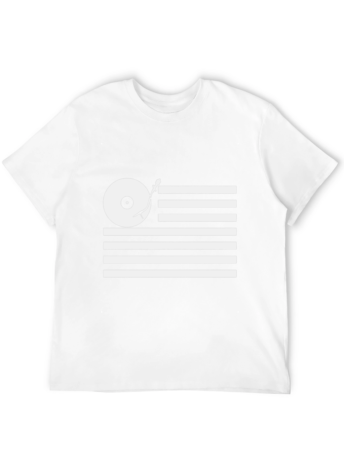 DJ Turntable USA Flag Graphic Tee