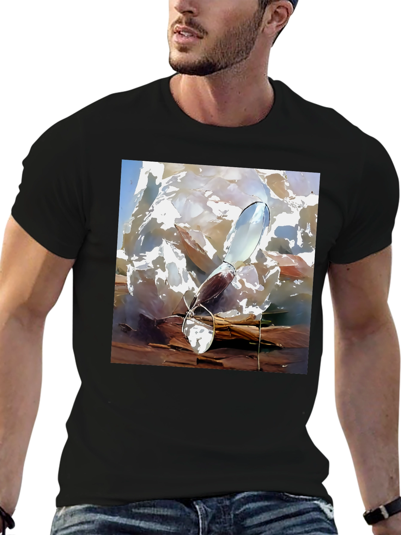 Abstract Art Graphic Tee - Modern Casual Wear