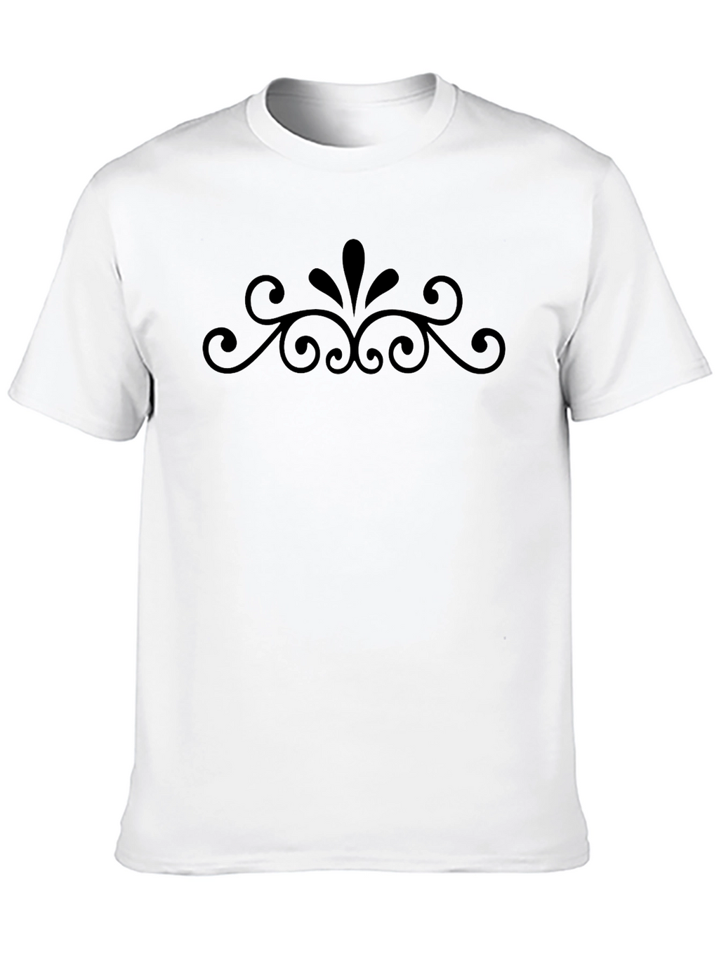 Elegant Swirls Black T-Shirt - Stylish Comfort