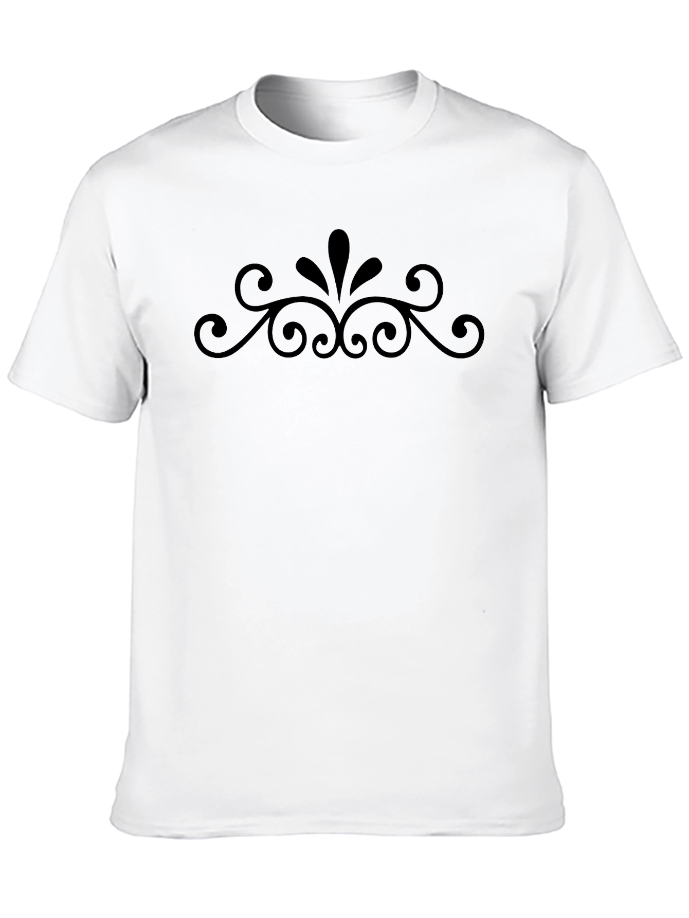 Elegant Swirls Black T-Shirt - Stylish Comfort