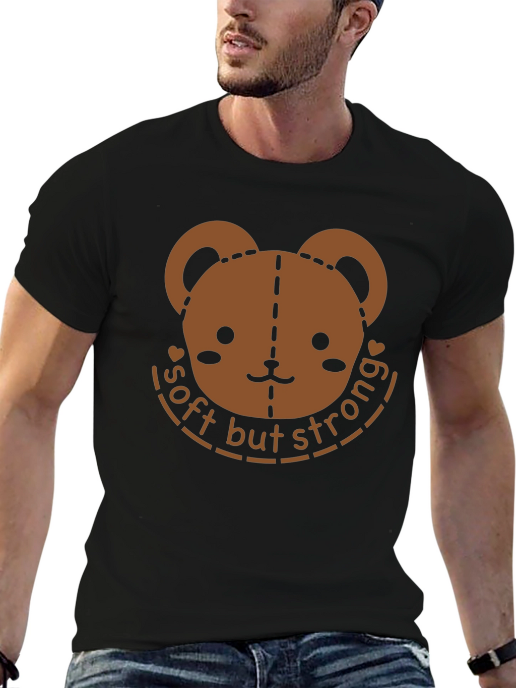 Soft But Strong Bear Graphic T-Shirt