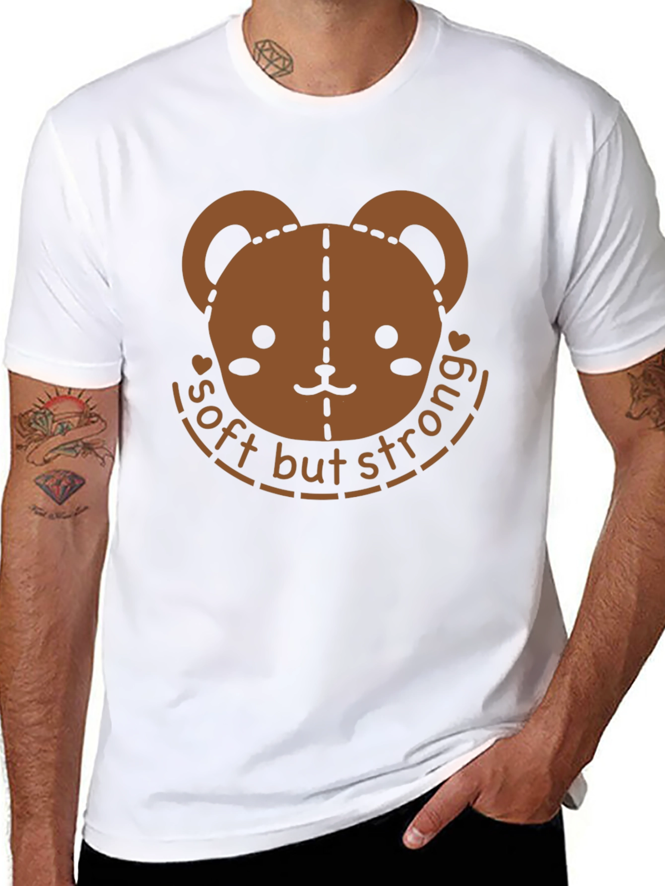 Soft But Strong Bear Graphic T-Shirt