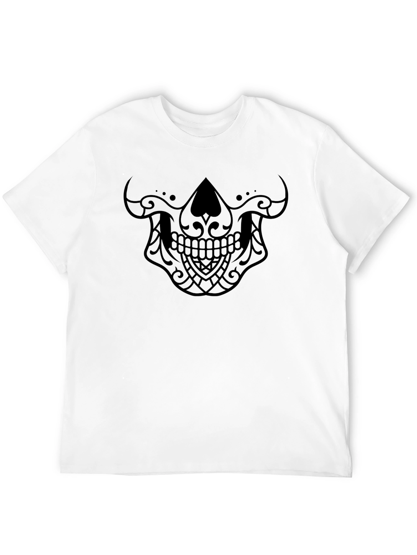 Sugar Skull Graphic Black T-Shirt - Mens Fashion